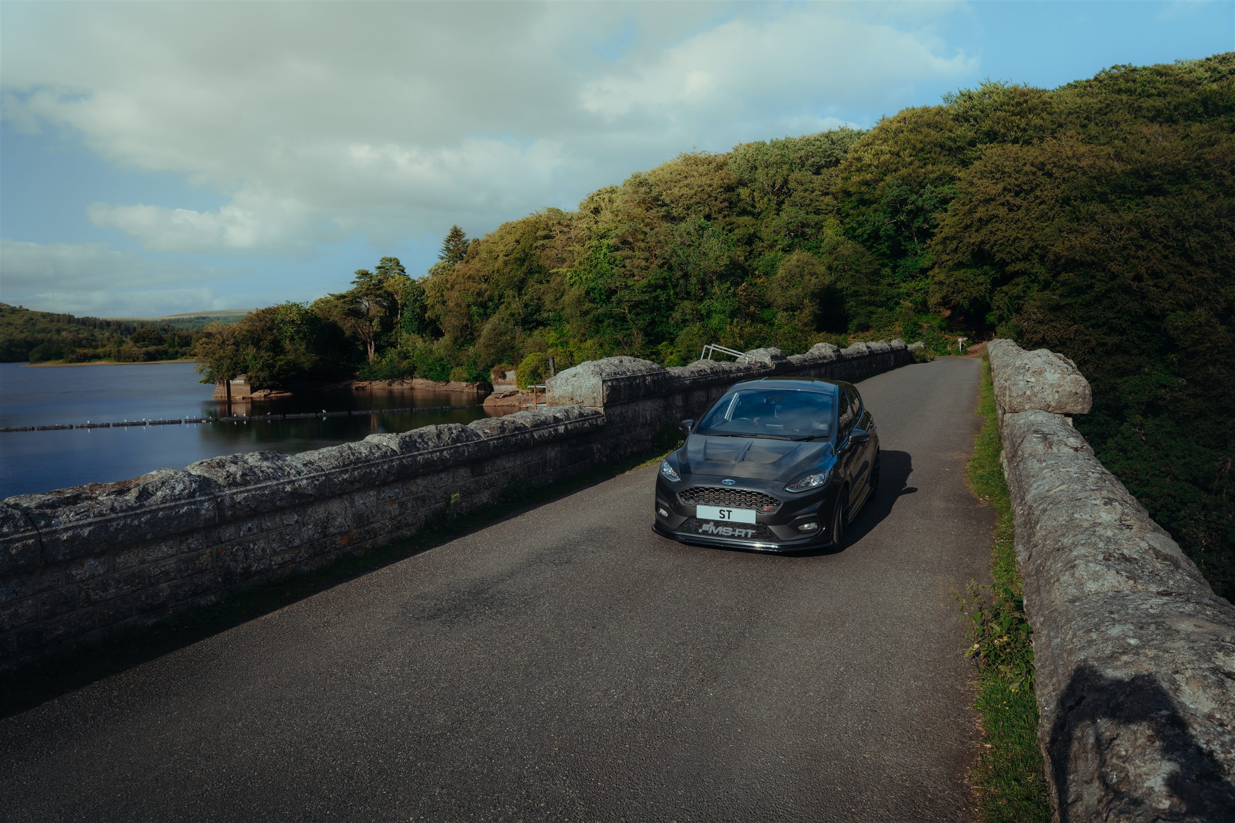Ford Fiesta ST beside the reservoir
